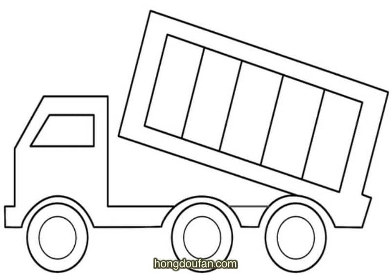 一辆大卡车要如何画一学就会的大卡车卡通简笔画大全