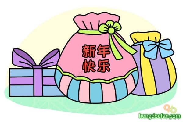 13张过年集市卡通手绘简笔画高跷表演赶集庙会饺子福字糖葫芦