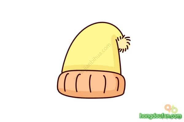 7顶可爱的毛茸茸的秋冬儿童帽子卡通帽子简笔画