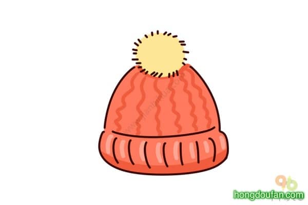 7顶可爱的毛茸茸的秋冬儿童帽子卡通帽子简笔画