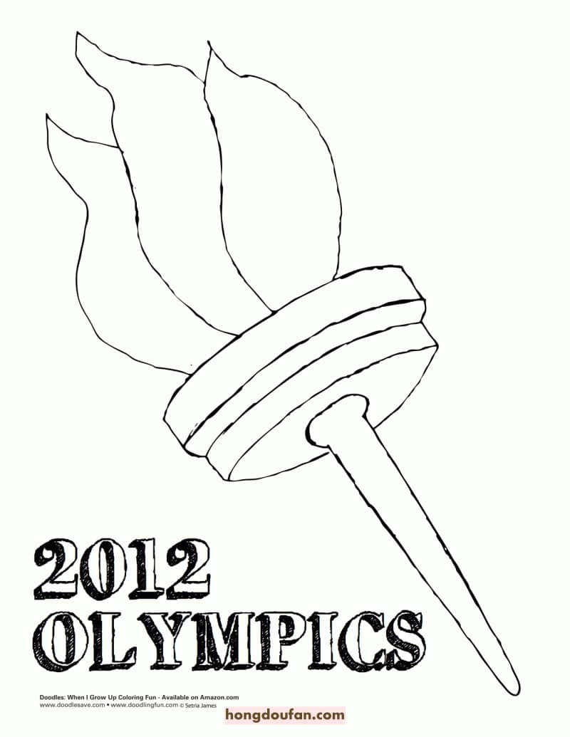 10张奥林匹克火炬卡通儿童简笔画